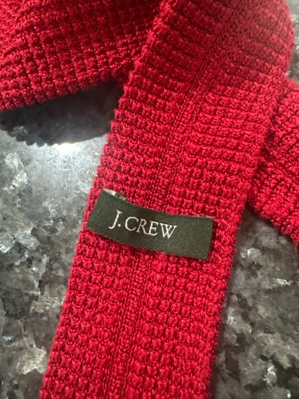 J. Crew Red Tie 100%Silk